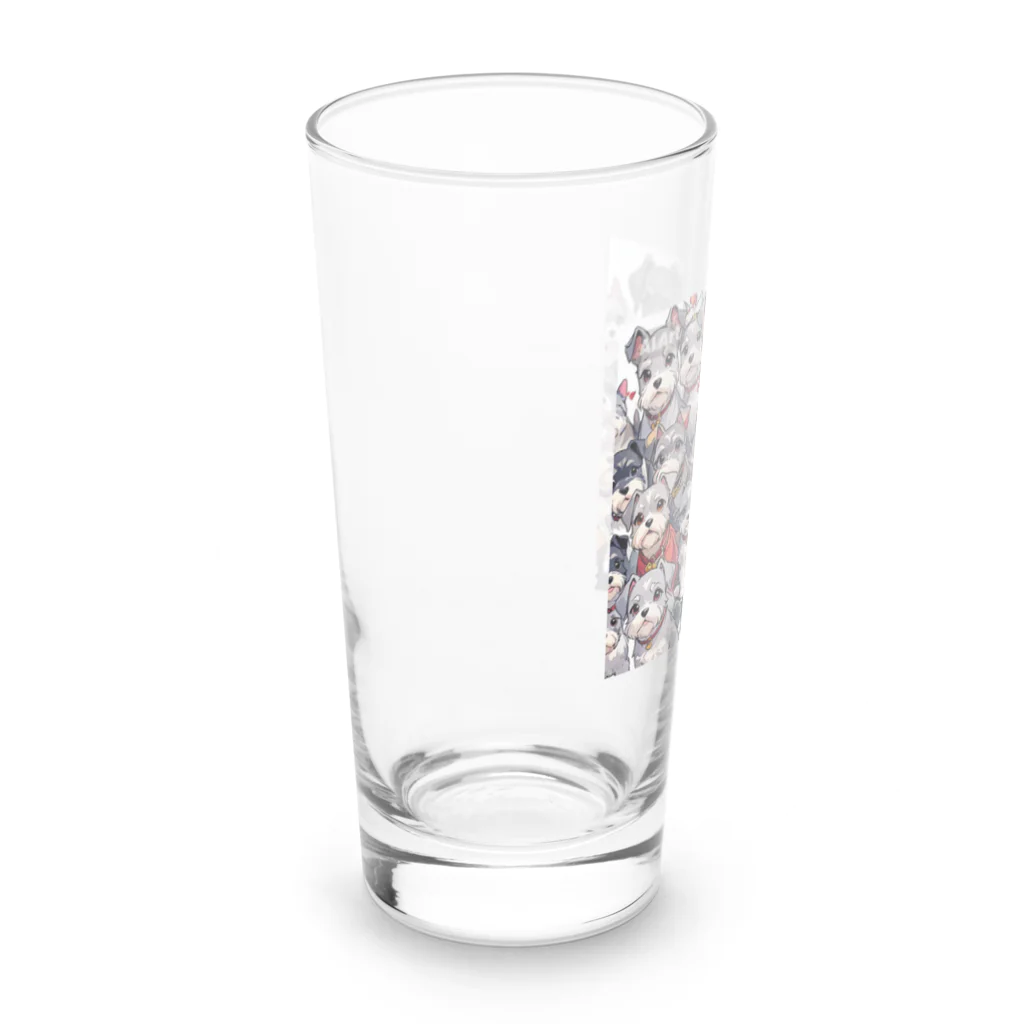ATOMパパのミニチュアシュナウザー Long Sized Water Glass :left