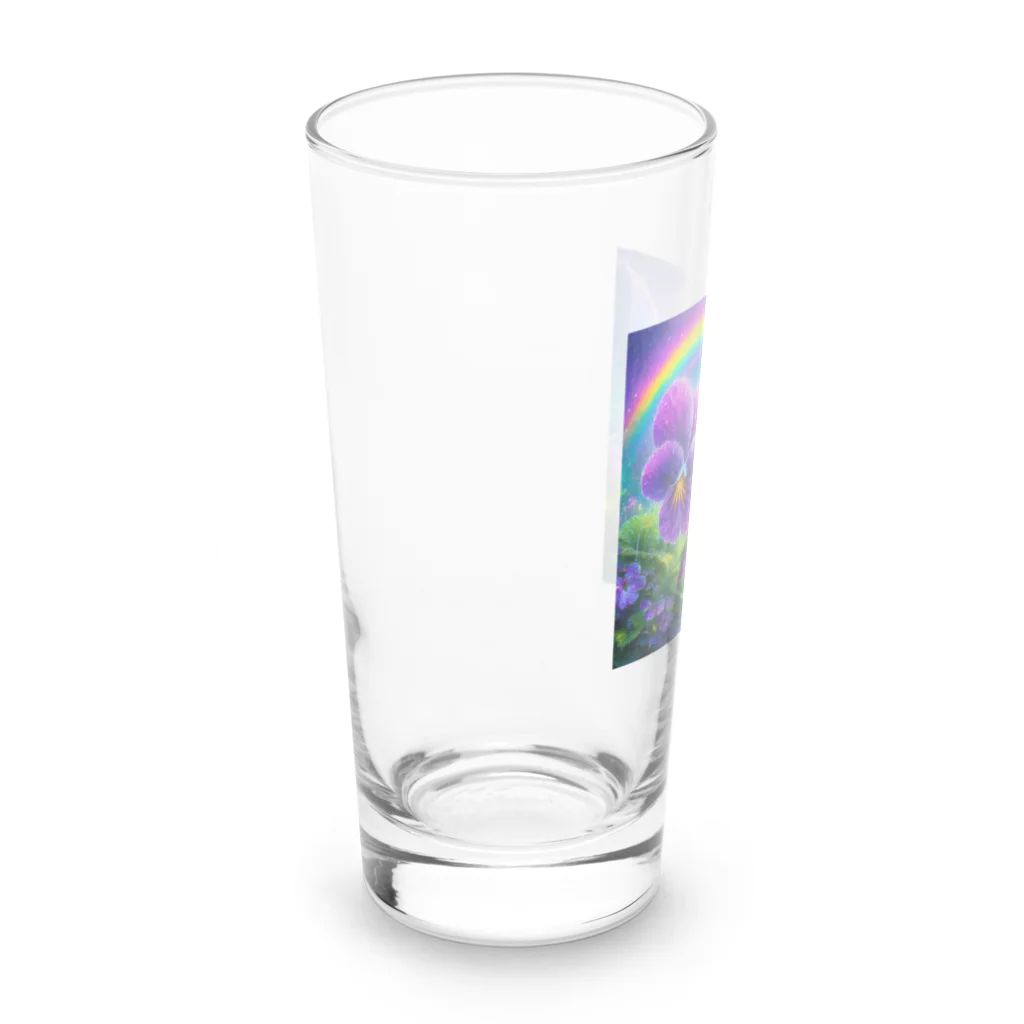 かるるんショップのアヤメと虹と妖精と Long Sized Water Glass :left