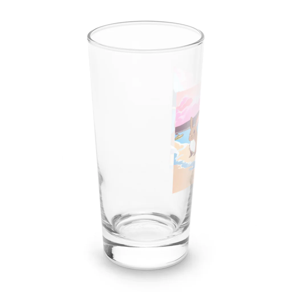 Chama's shopのビーチアニマル Long Sized Water Glass :left