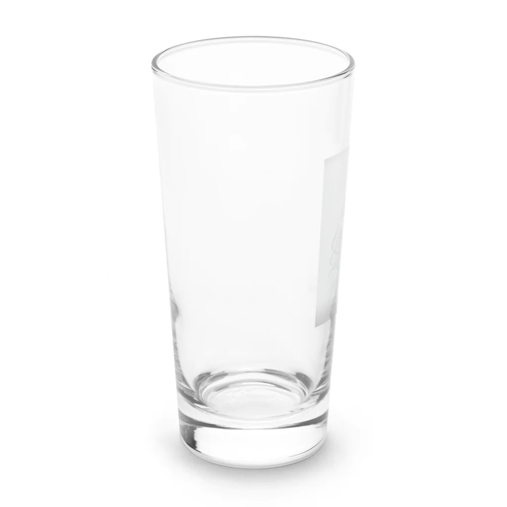 びすけのお洒落して Long Sized Water Glass :left