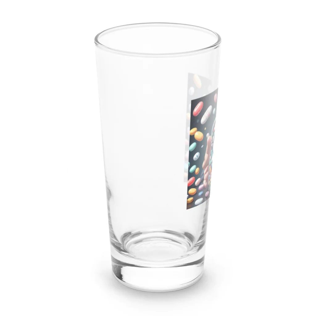 AI妖怪大図鑑のサプリメント妖怪　ラルミン  Long Sized Water Glass :left