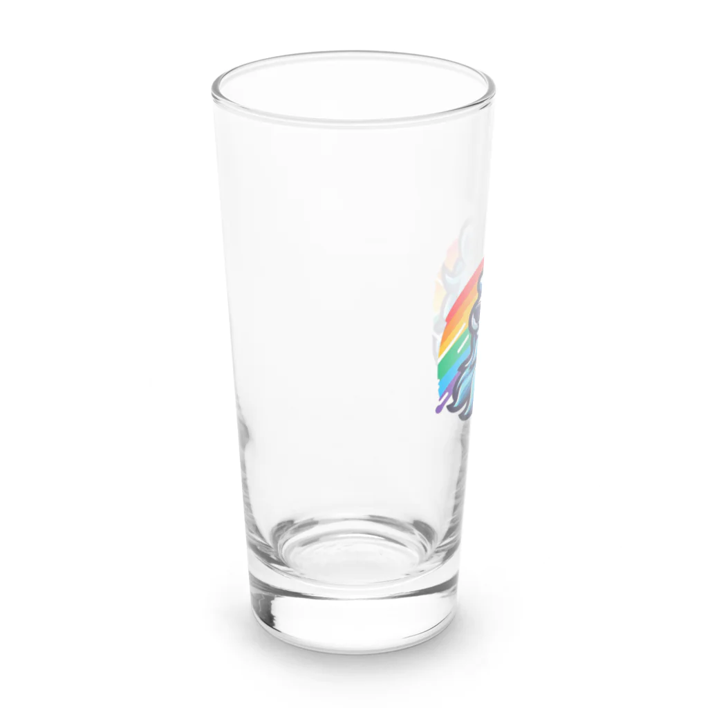 こぶちゃショップのレインボーくまライオン Long Sized Water Glass :left