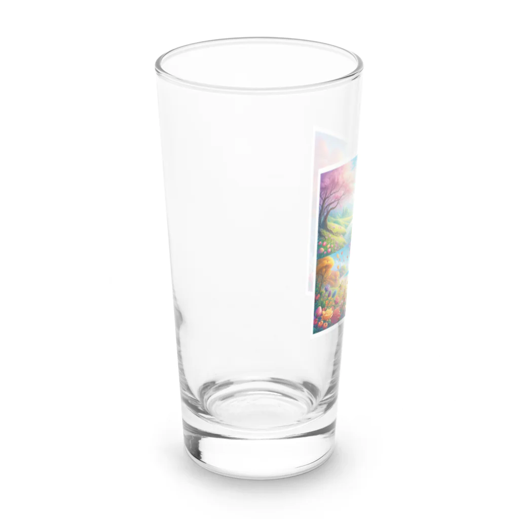 ほっこり絵音舎の🌸🍂🌊❄️ 新登場！『きせつのまほう』四季を感じるグッズコレクション #四季の魔法 #自然の美しさ Long Sized Water Glass :left