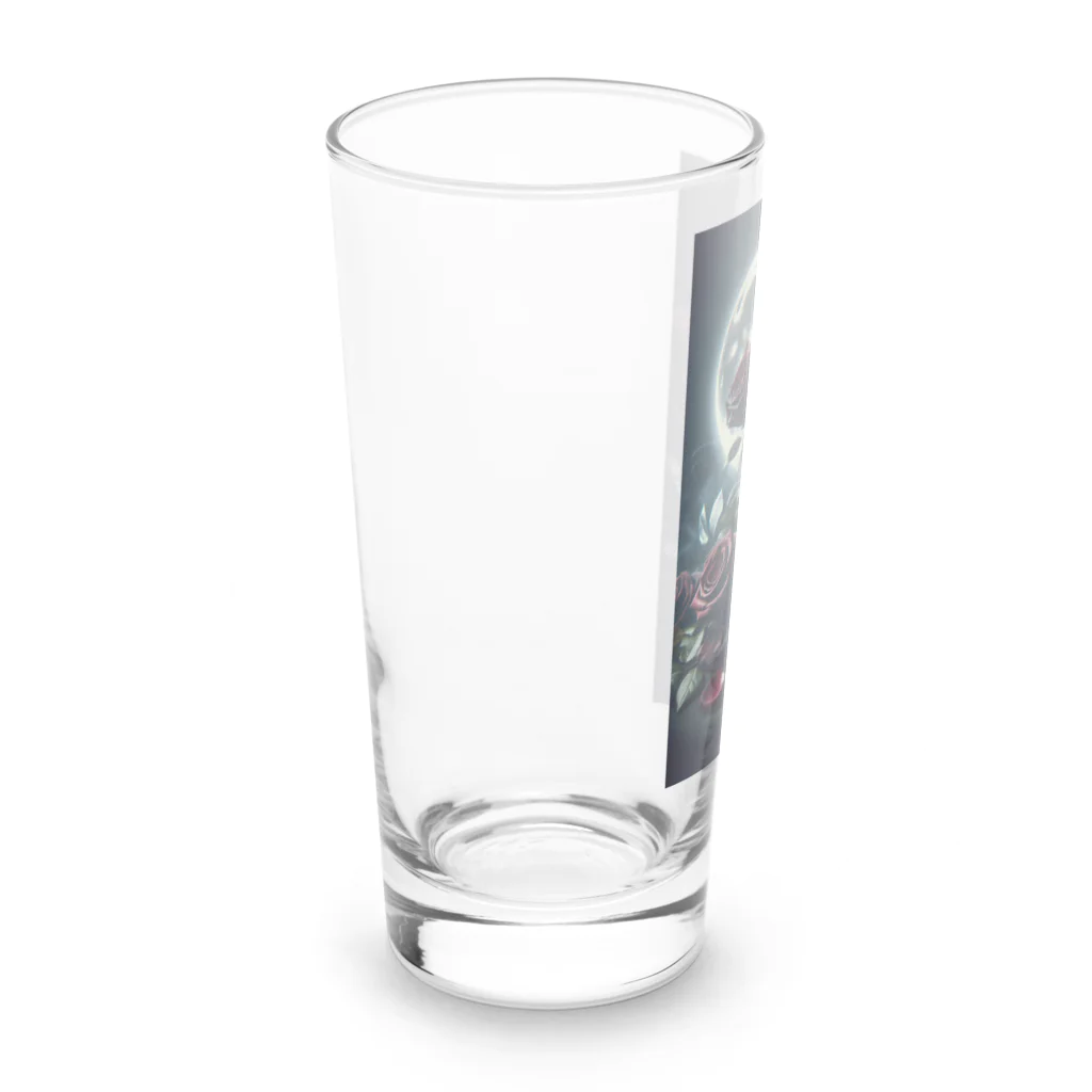 kazeou（風王）の死神と薔薇（縦）AI生成 Long Sized Water Glass :left