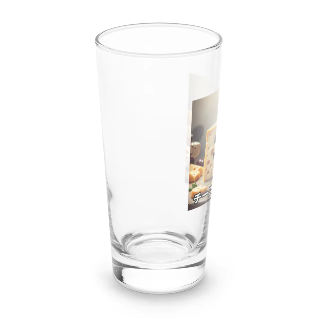 (^_^)はっぴーすまいるニコニコ『Happy Smile 2525』のチーズスマイル Long Sized Water Glass :left