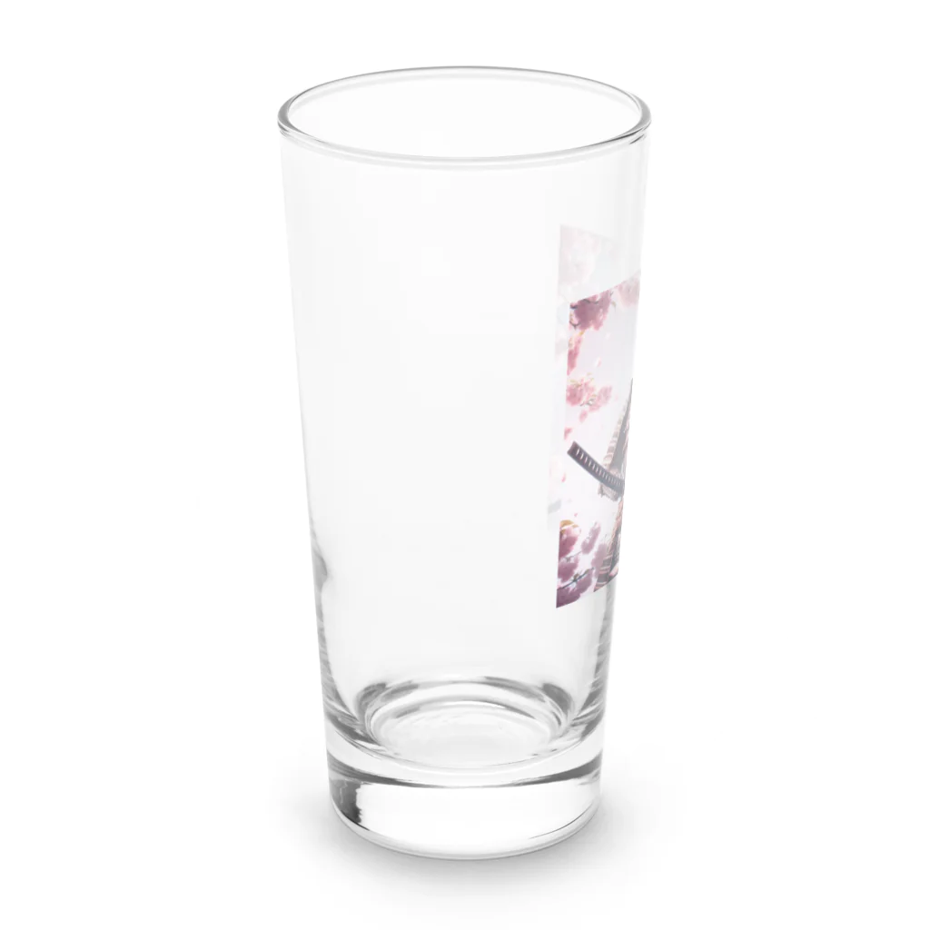 日本文化デザインショップの「侍スピリット」プレミアム侍Tシャツ Long Sized Water Glass :left