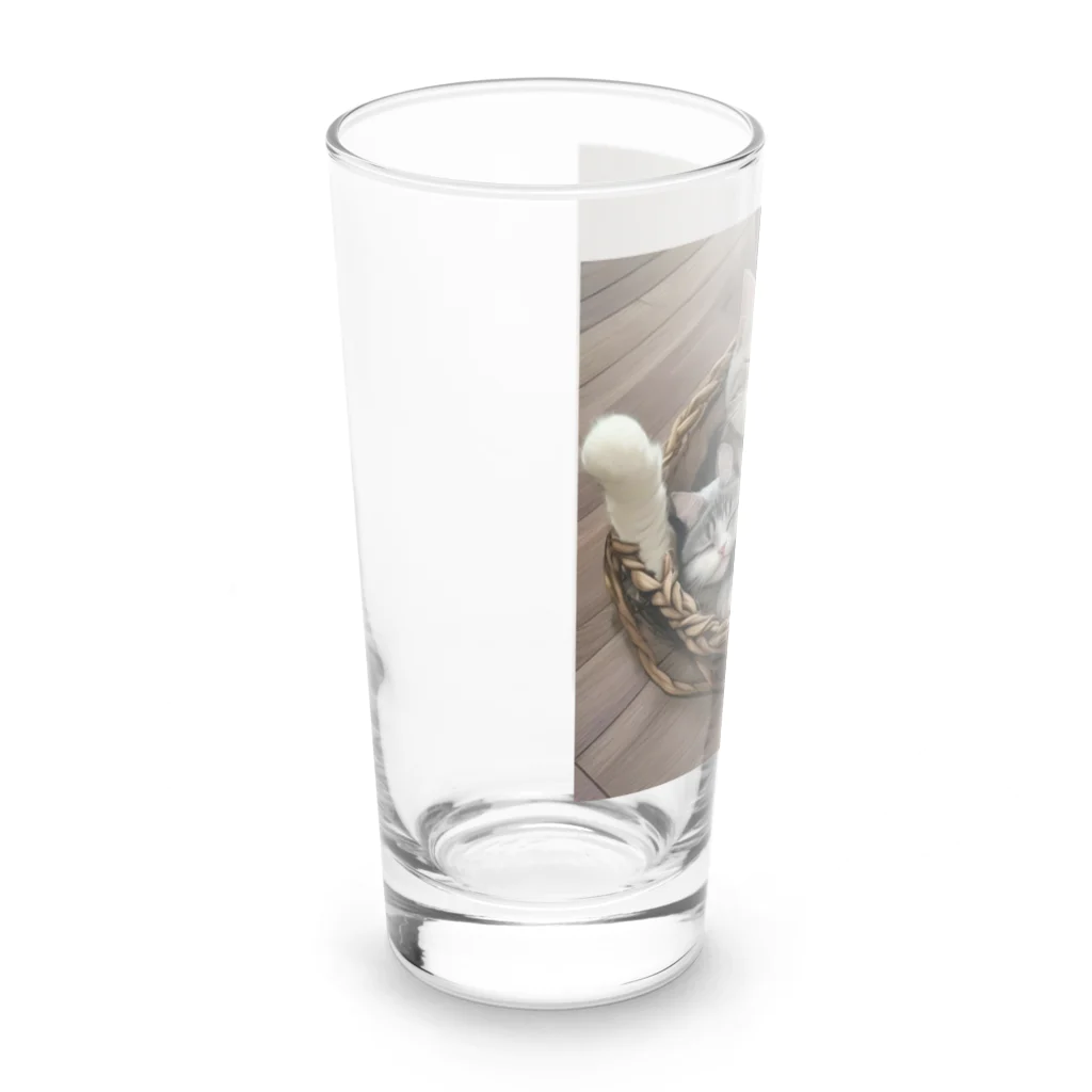 恥ずかしがり屋のねこショップのcute cat sleeping Long Sized Water Glass :left