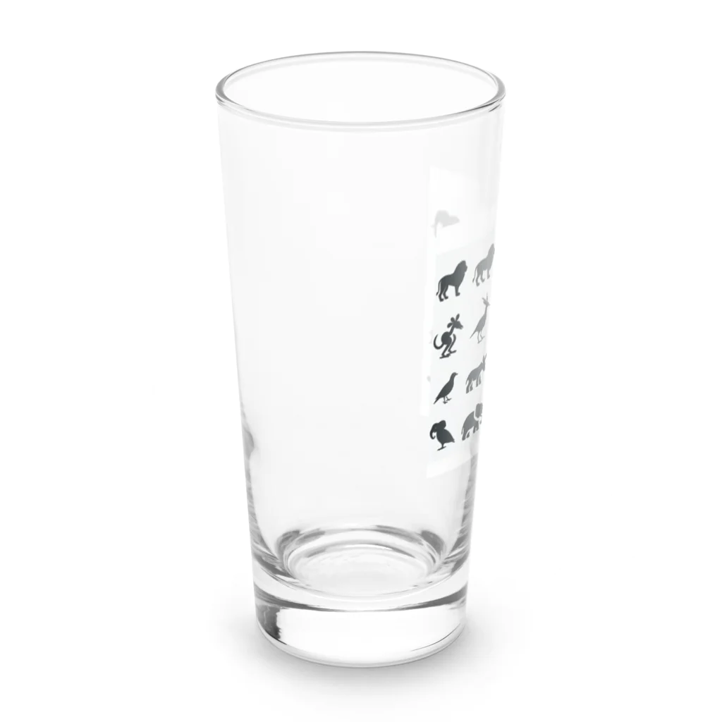 minaminokahoの可愛い動物たちの影 Long Sized Water Glass :left