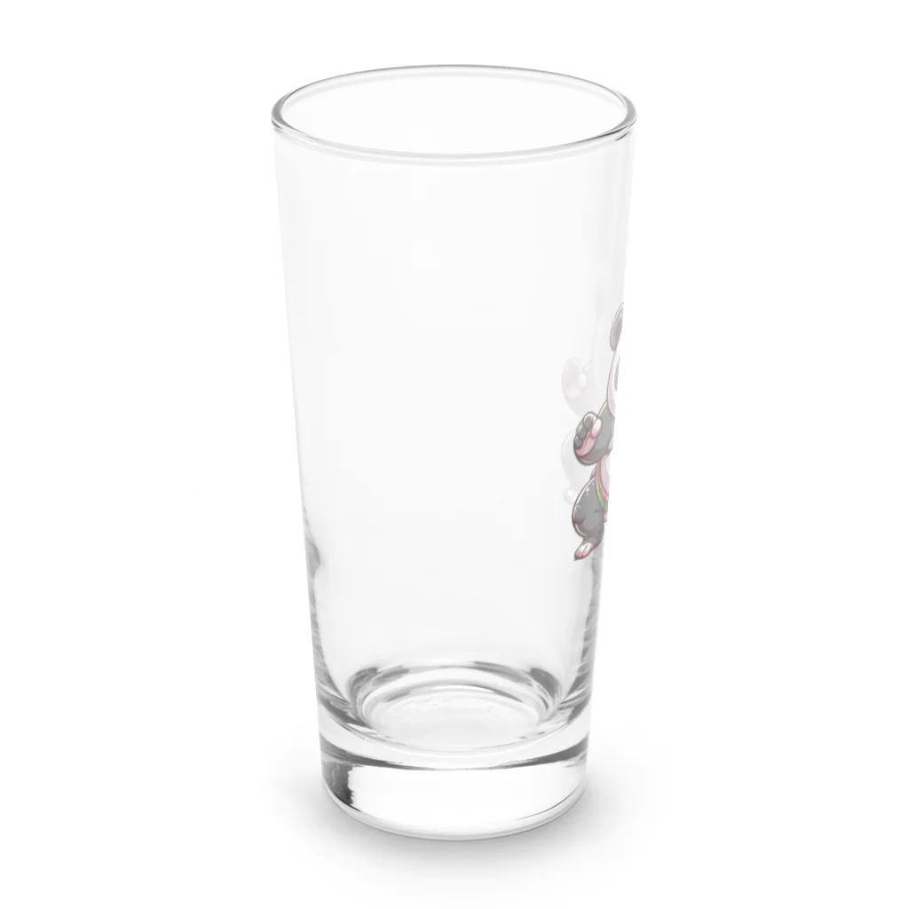 アニマルホビーズの相撲パンダ Long Sized Water Glass :left