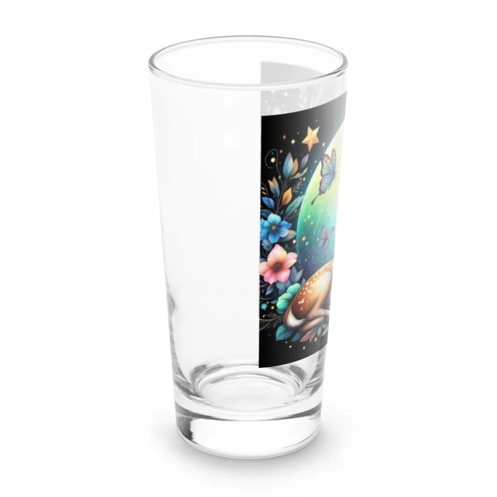 momoart8888の満月の花🦌🌝 Long Sized Water Glass :left