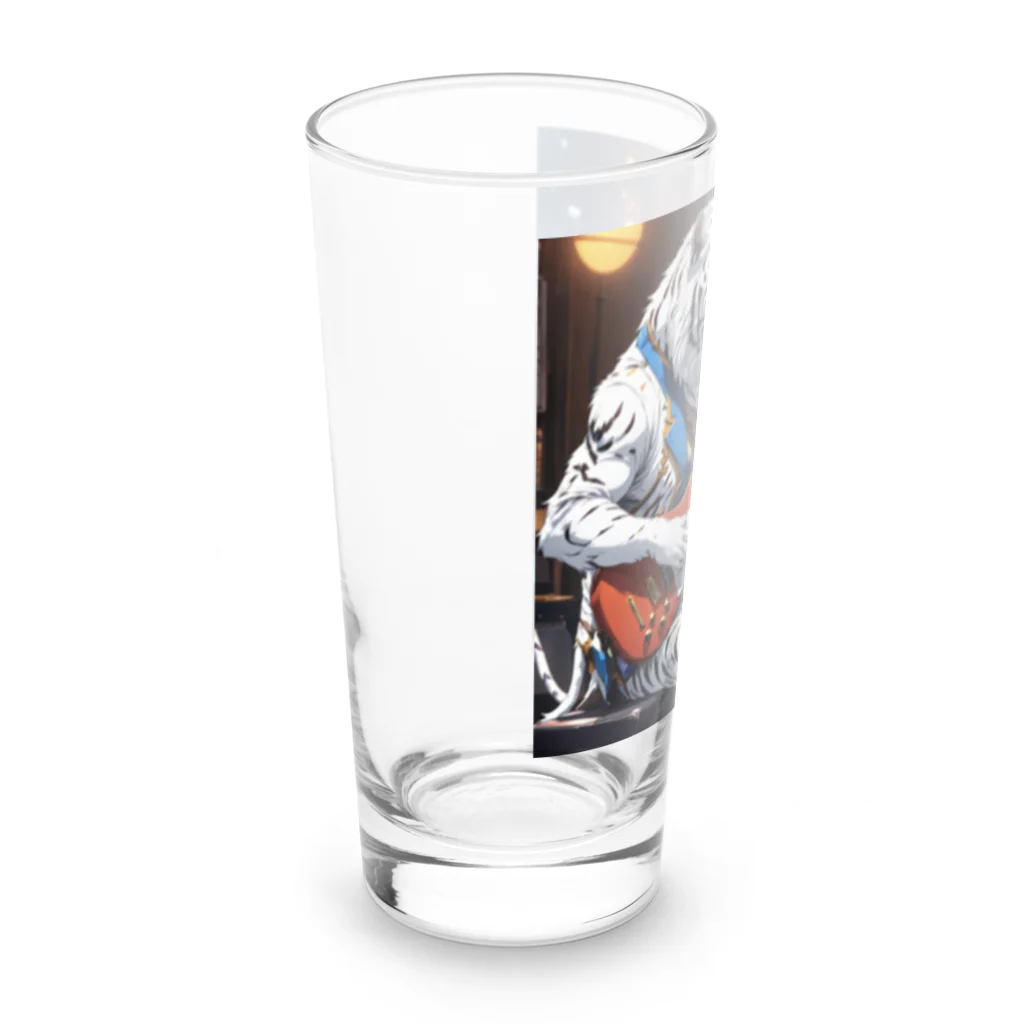 リキ製作所のホワイトタイガーだって弾けるのさ Long Sized Water Glass :left