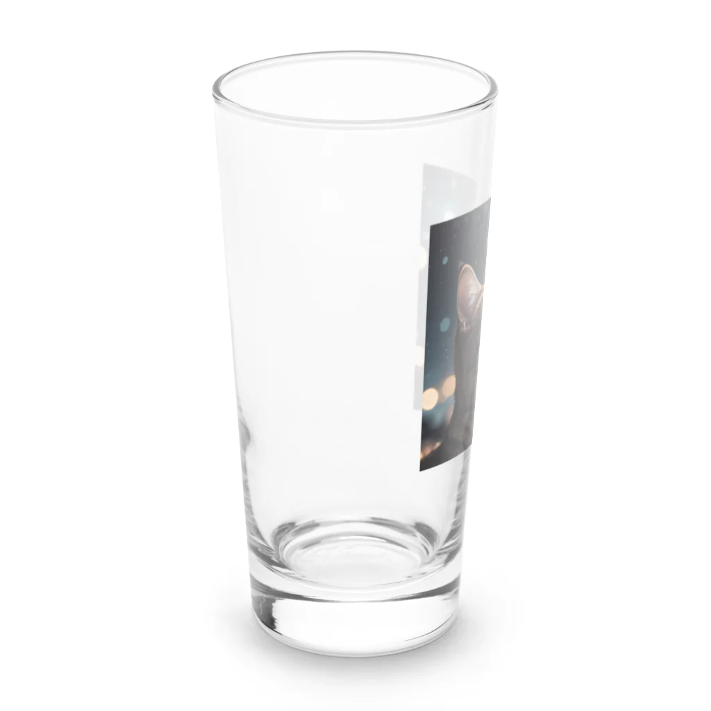 AI Design Labの星を見る猫 Long Sized Water Glass :left