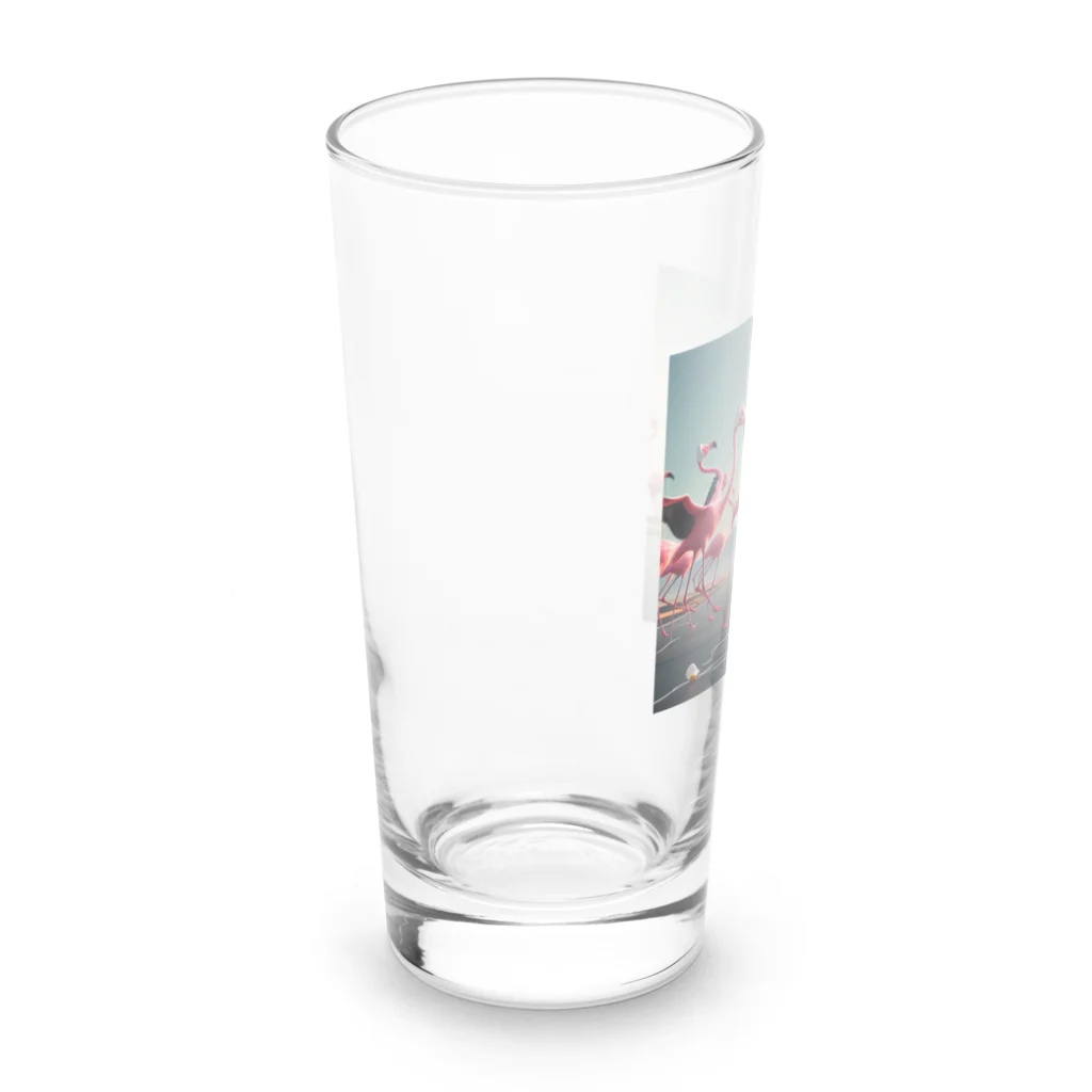 rukia59のサイズフリー ミュージックフラミンゴ Long Sized Water Glass :left