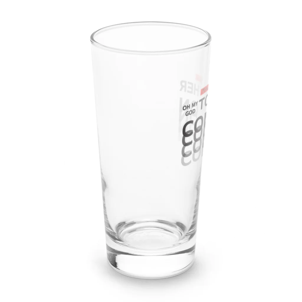 muscle_oniisanのオーマイゴッドトゥギャザー（黒文字） Long Sized Water Glass :left