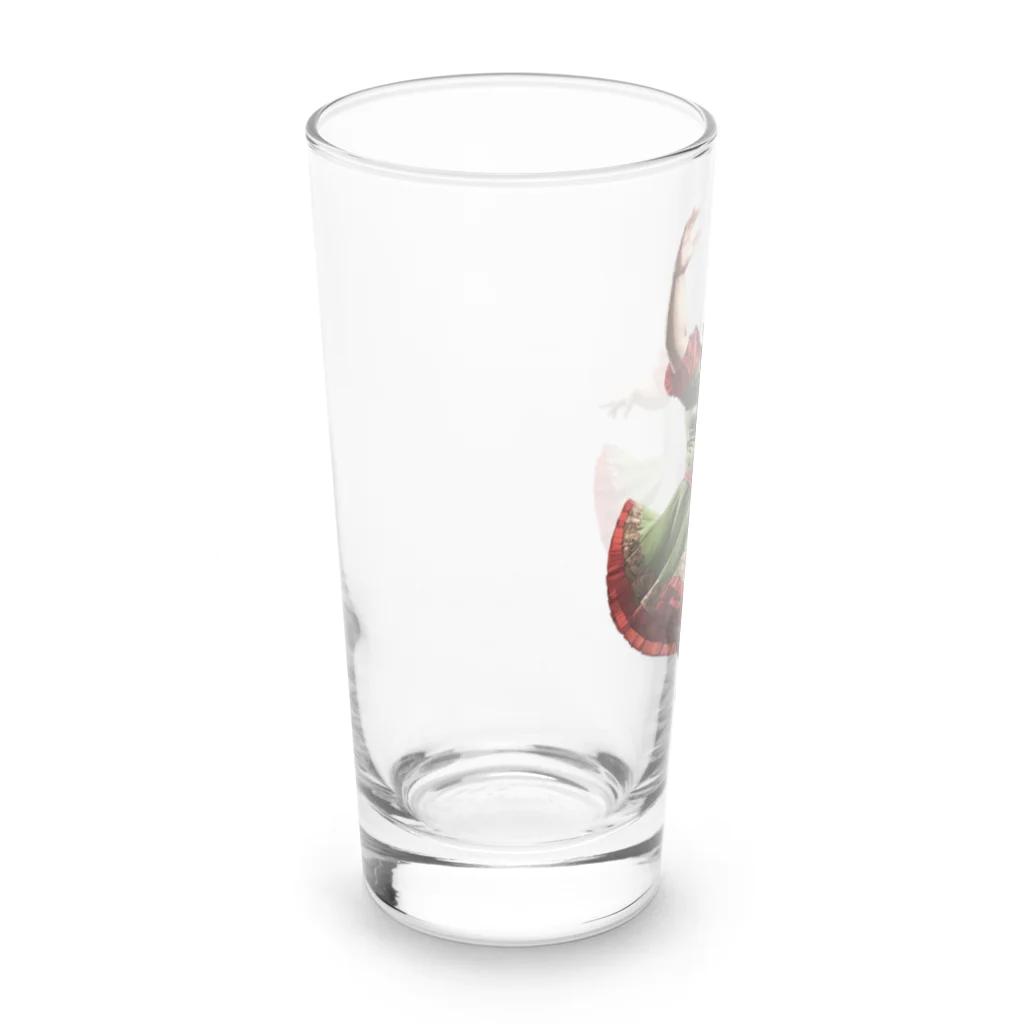 ZKBクエストSHOPのカエル・フラメンコ① Long Sized Water Glass :left