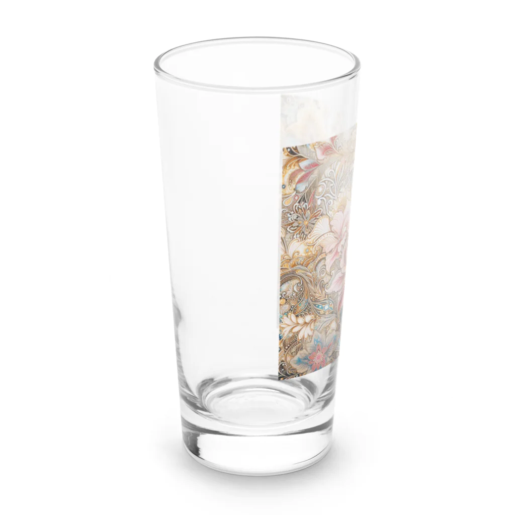 使いやすいデザインがいいね！のお花のバティック柄 Long Sized Water Glass :left