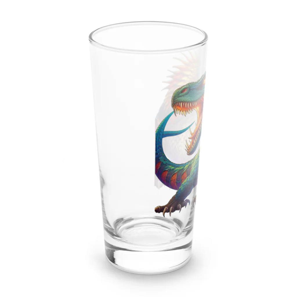 万事屋の鮮やかな色合いのコモドオオトカゲ Long Sized Water Glass :left