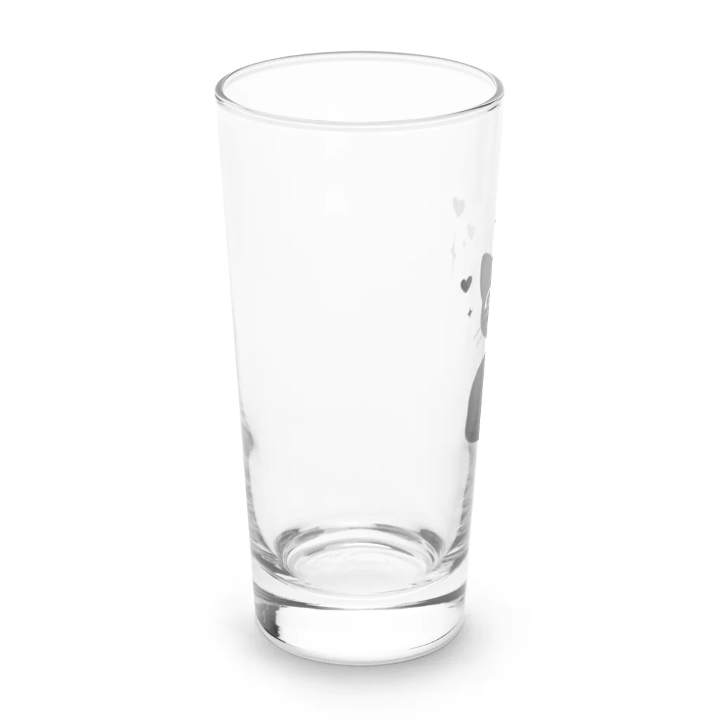 Mizuki・ASIA CATの黒猫ニャン・ポイント Long Sized Water Glass :left