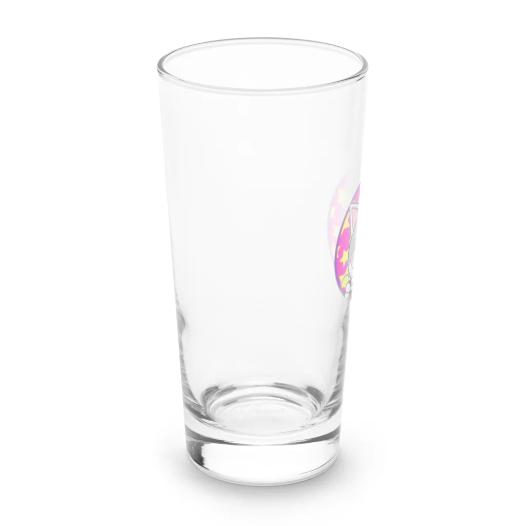 タマオのDIYのタマオロゴ ピンク Long Sized Water Glass :left