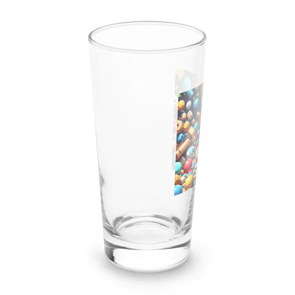 tomopan4575のはしゃぐわんちゃん Long Sized Water Glass :left