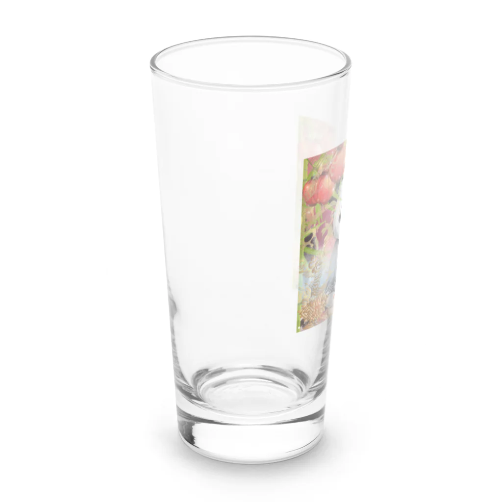 bigbamboofamilyのパンダの一休み　小籠包 Long Sized Water Glass :left