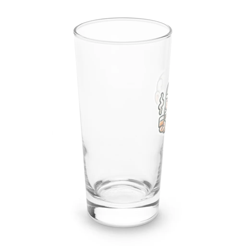 trypsin8080のアメリカンBBQのかわいいキャラクター　スモーキー・サム Long Sized Water Glass :left