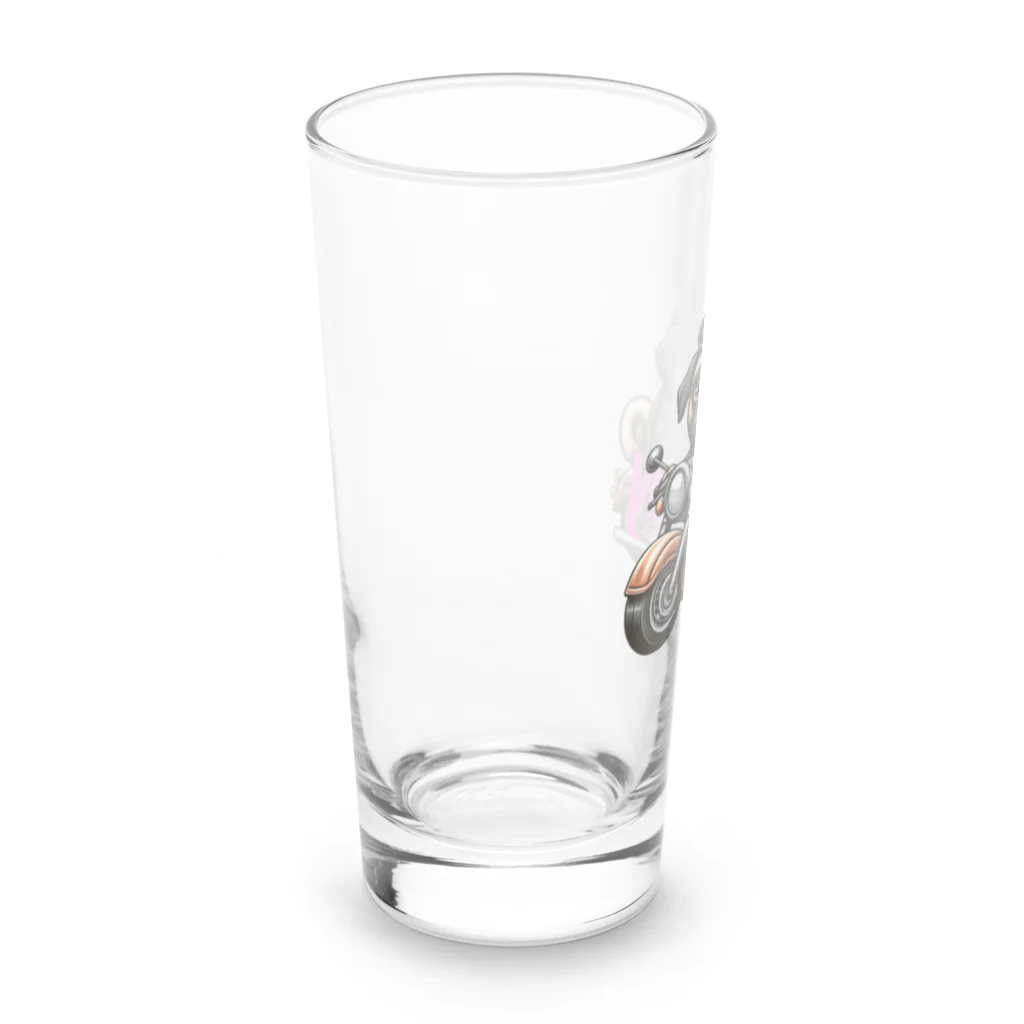 ふんわか ぷにゅのラブリーパグ Long Sized Water Glass :left