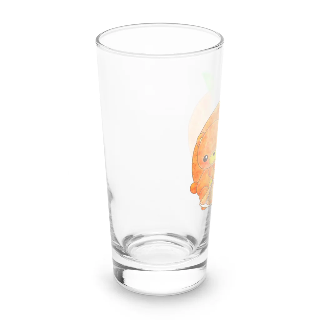 satoayaのアニマルカフェのドリンクマ　オレンジジュース Long Sized Water Glass :left