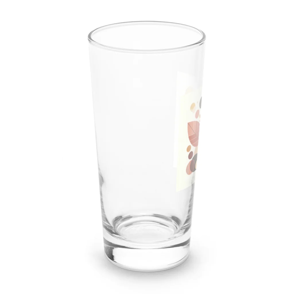 抽象画の世界の秋の落ち葉の抽象画 Long Sized Water Glass :left