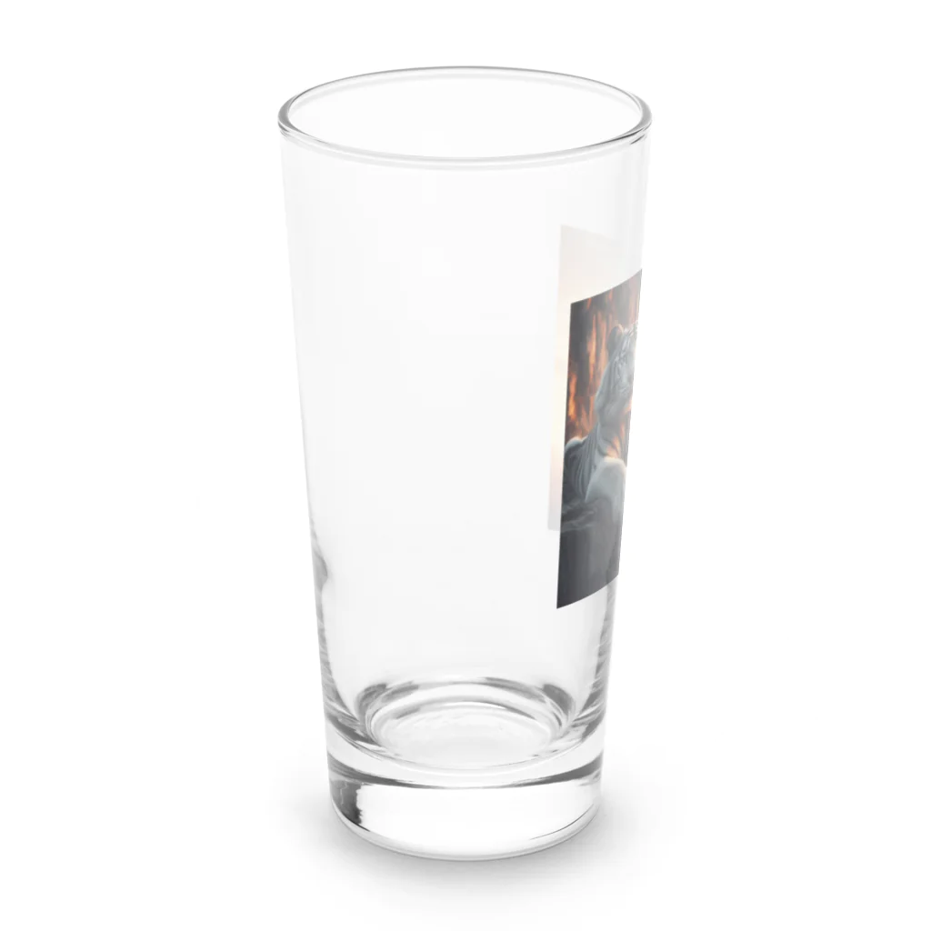 アニマルペイントの虎のグッズ Long Sized Water Glass :left