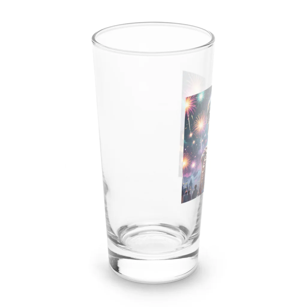 nao-tommyの花火を楽しむ骸骨 Long Sized Water Glass :left