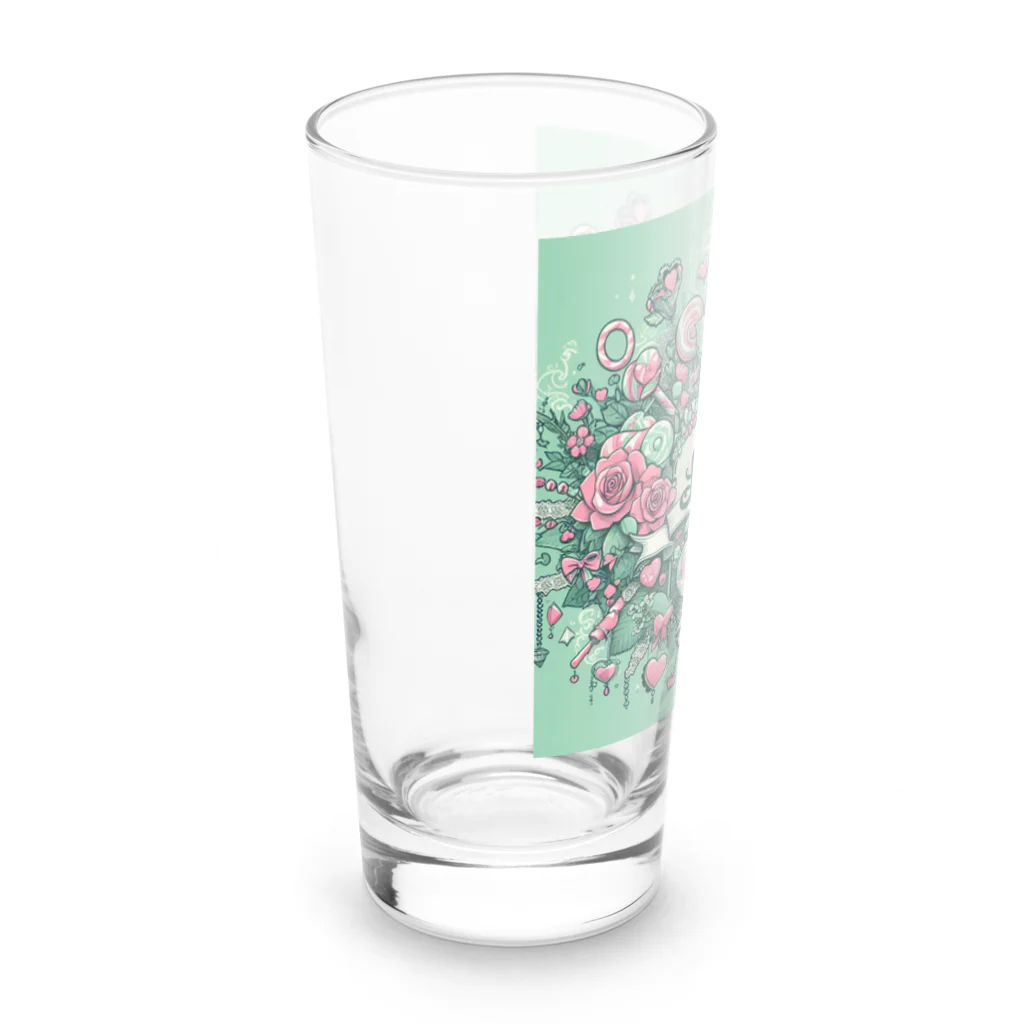 まんまるちゃんのSweet Lolita 🍭 ミントグリーン Long Sized Water Glass :left
