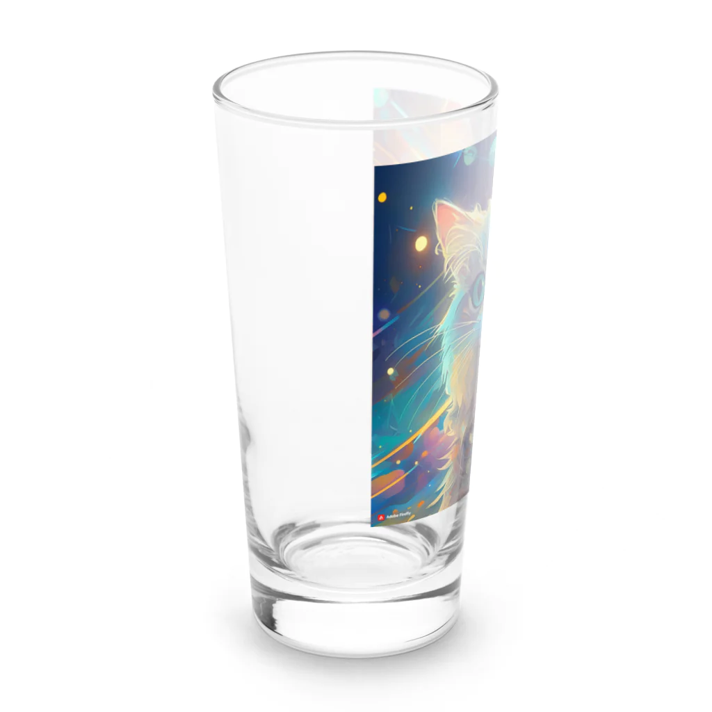 ねこ達と一緒のいかしたねこちゃん Long Sized Water Glass :left