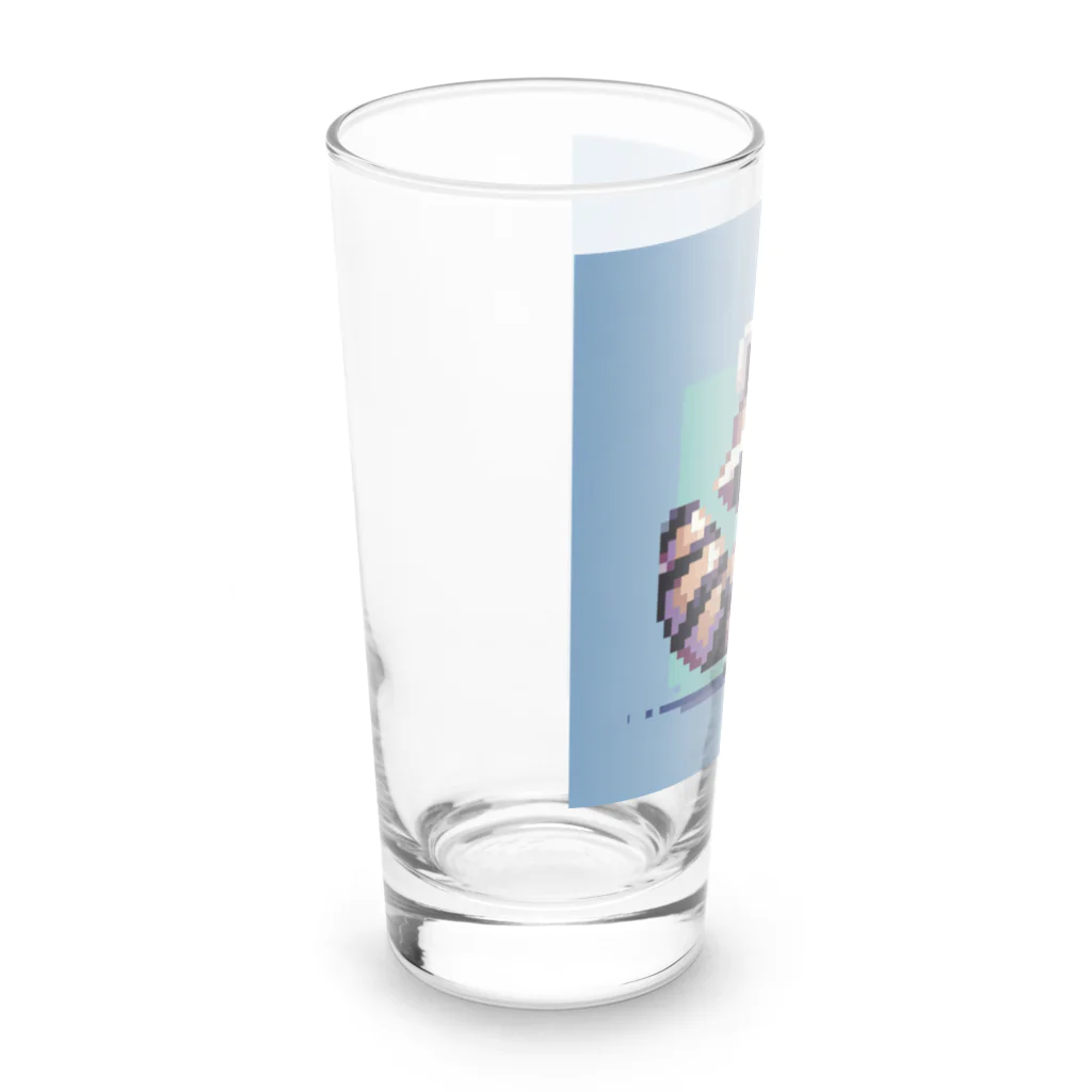 himajinseijin01のドット絵アライグマちゃんTシャツサイズ Long Sized Water Glass :left