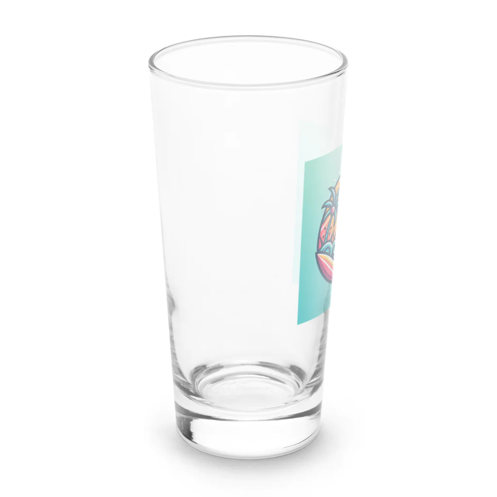 ノアSHOPの波乗り好きにピッタリな可愛いサーフィンロゴ♪ Long Sized Water Glass :left