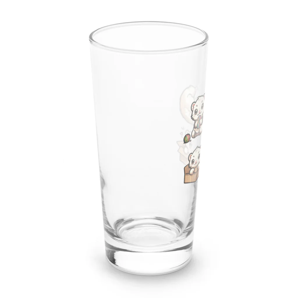 trypsin8080のかわいいフェレットおはよう！！ Long Sized Water Glass :left