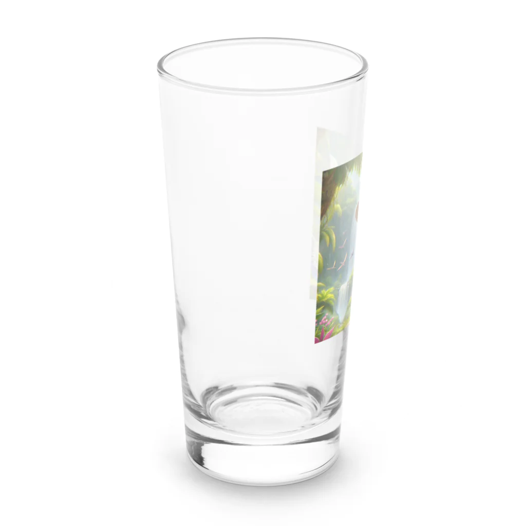 いつでもどこでもヒョウモントカゲモドキくんの探検家のヒョウモントカゲモドキ Long Sized Water Glass :left