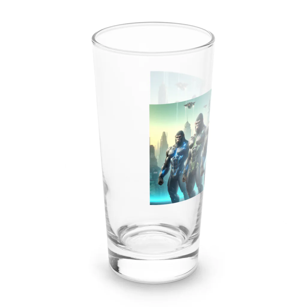 Animal_hero-457_AsukaYamamotoの未来のヒーローに変身したゴリラ Long Sized Water Glass :left