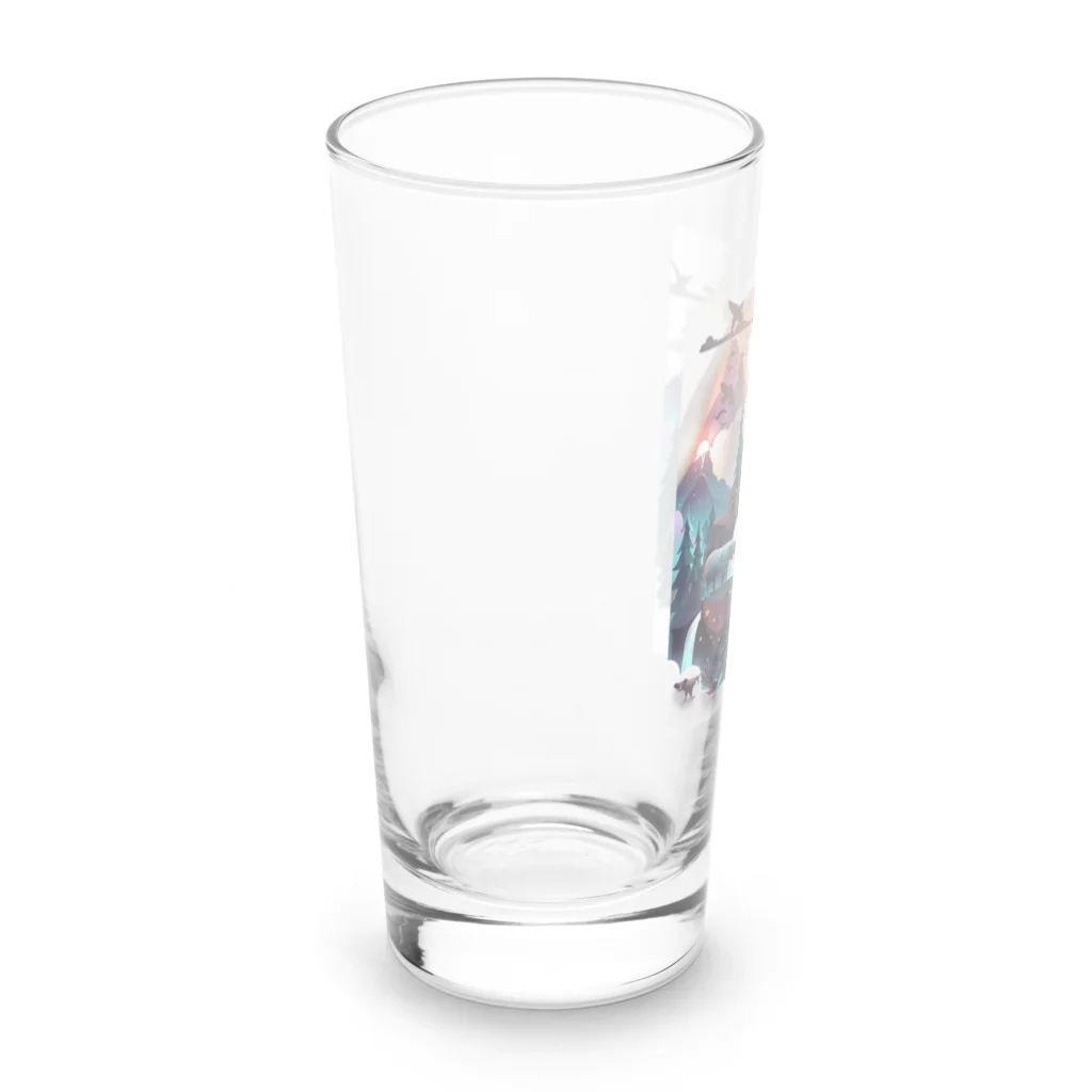 シロクマペンギンの神秘の山 Long Sized Water Glass :left