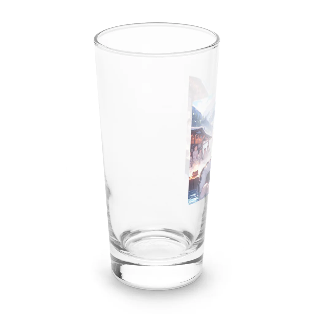 SWQAの温泉楽しむ女子 Long Sized Water Glass :left