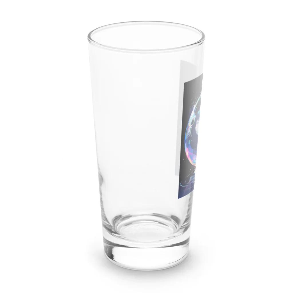 AQUAMETAVERSEのシャボン玉の中のバレリーナ　BLUE PLUM  691 Long Sized Water Glass :left