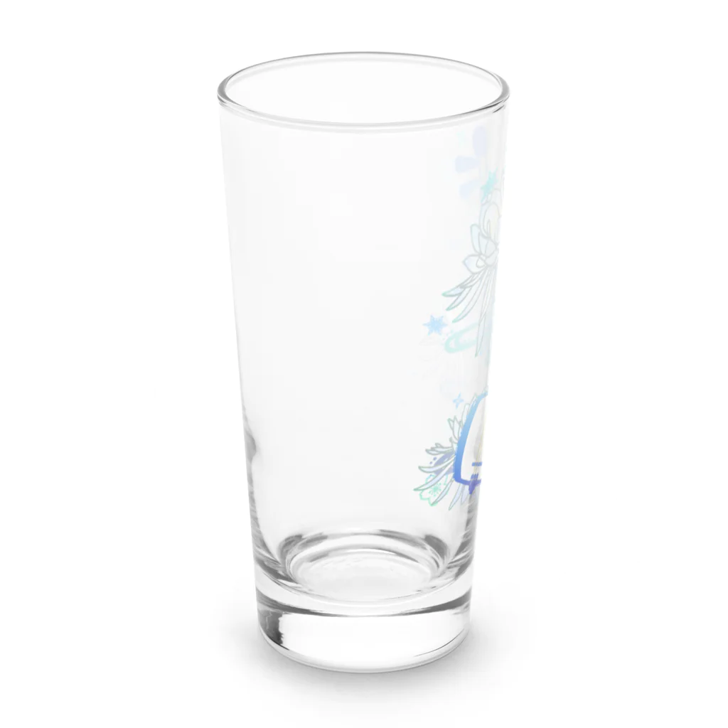 綾錦工房 りこりすの三味線 -雪月花-【月下美人】 Long Sized Water Glass :left