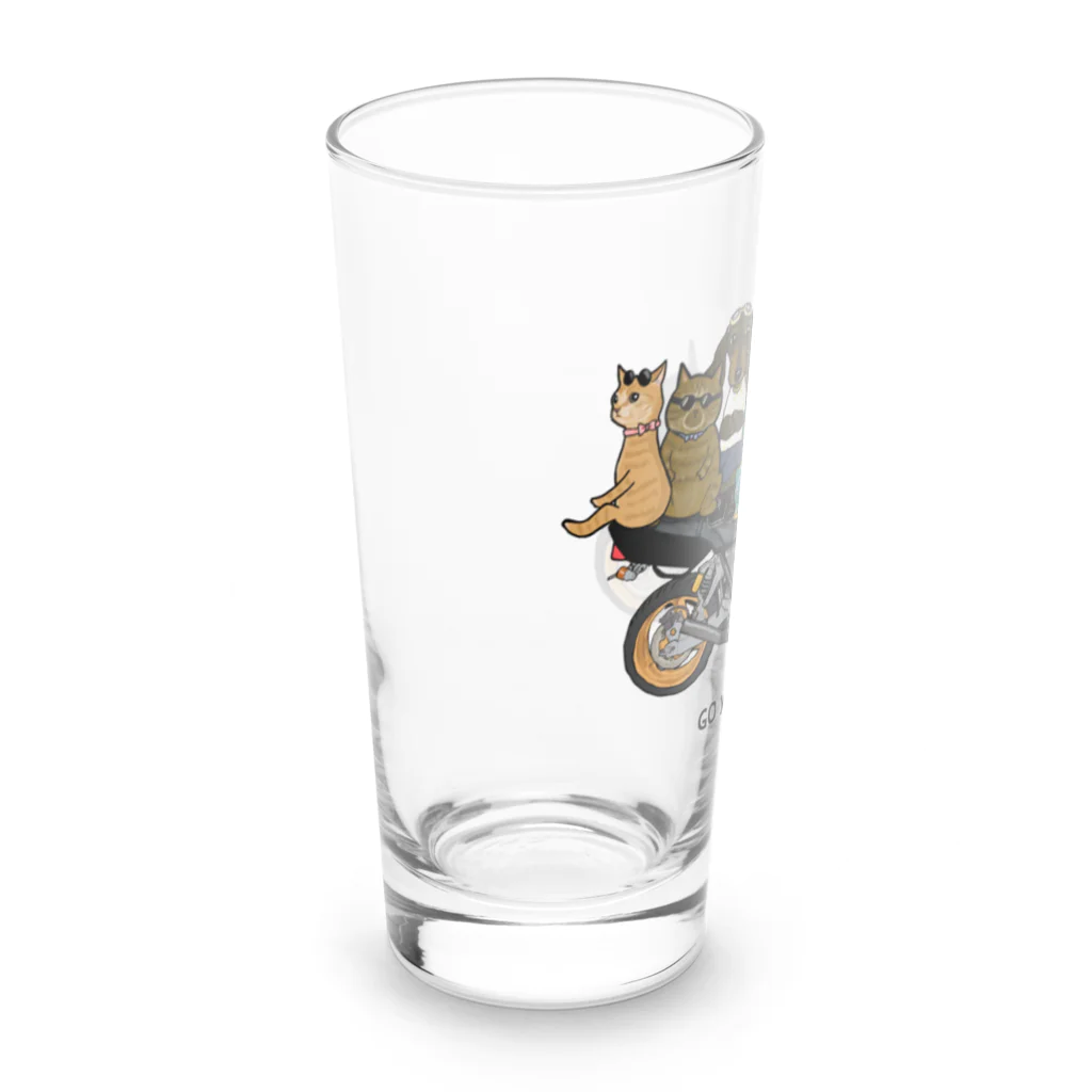 DOUCEのわんにゃんずバイカー2 Long Sized Water Glass :left