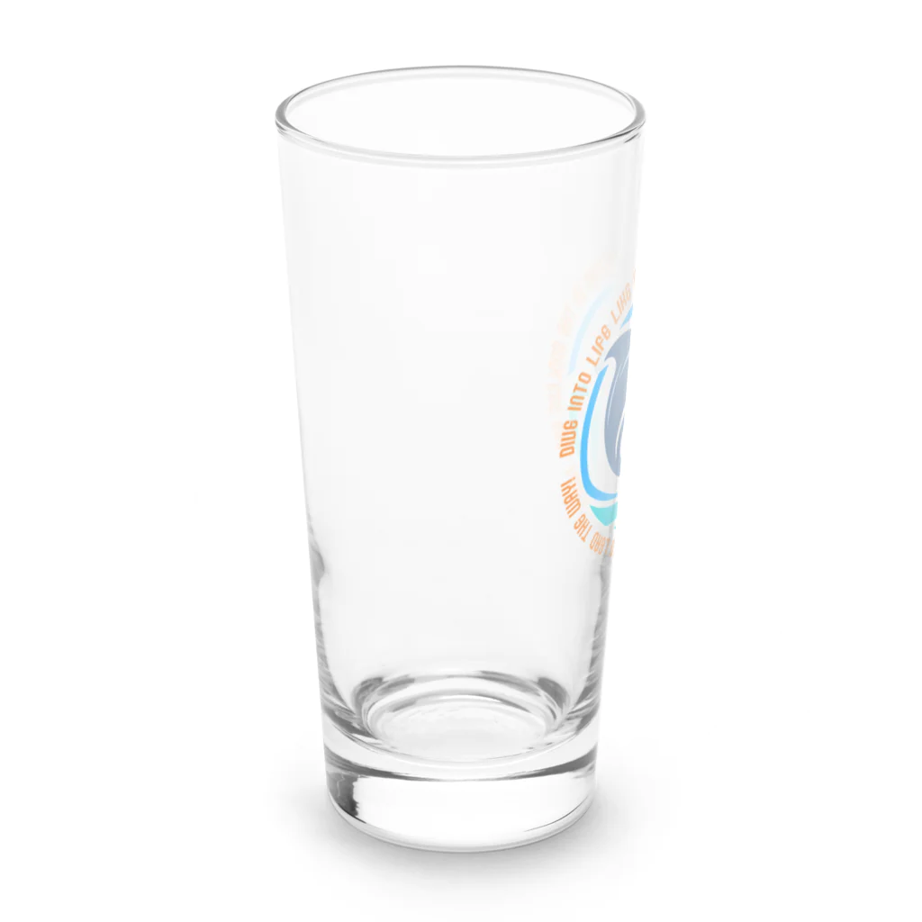 kazu_gの自由なイルカのように人生を泳ごう!心のままに Long Sized Water Glass :left