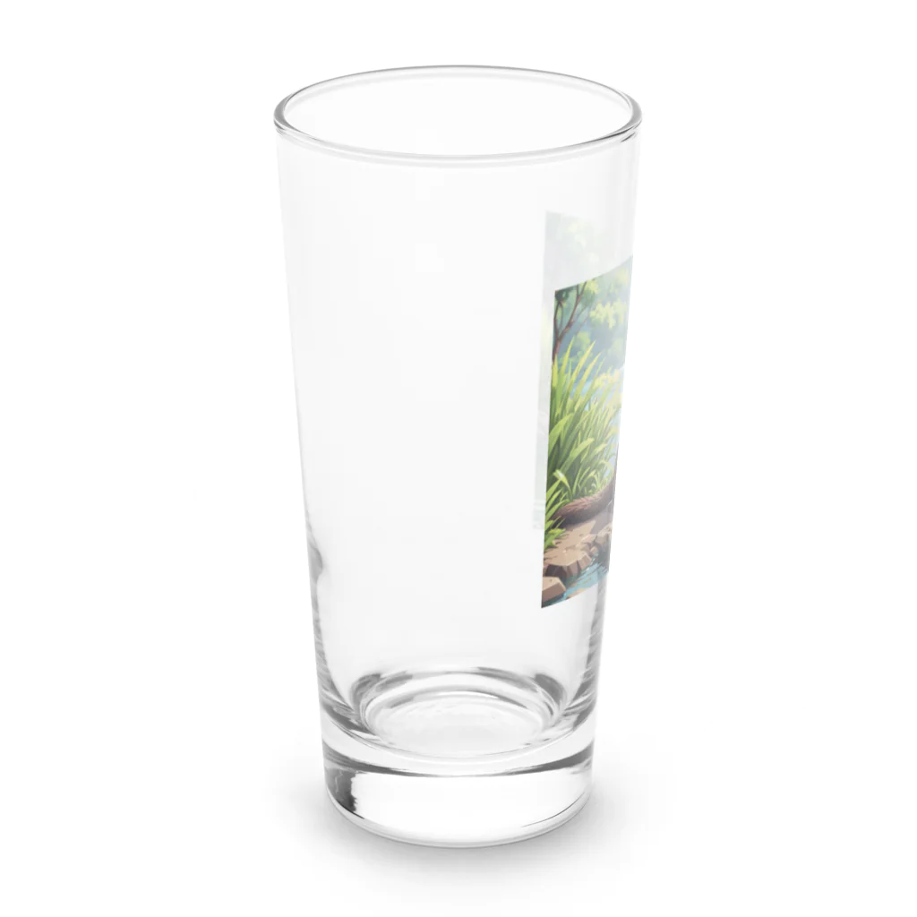 アニマルアートのカワウソ Long Sized Water Glass :left