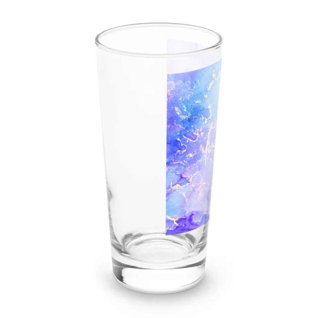 Mafuyuの手描きアートのルミナス手描き水彩画アート Long Sized Water Glass :left