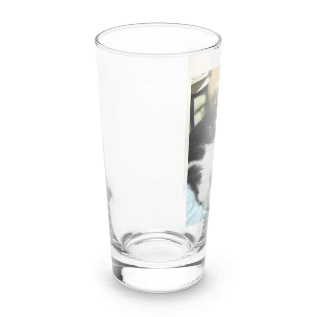 ayamomohidemiのキュートな猫猫あくび Long Sized Water Glass :left