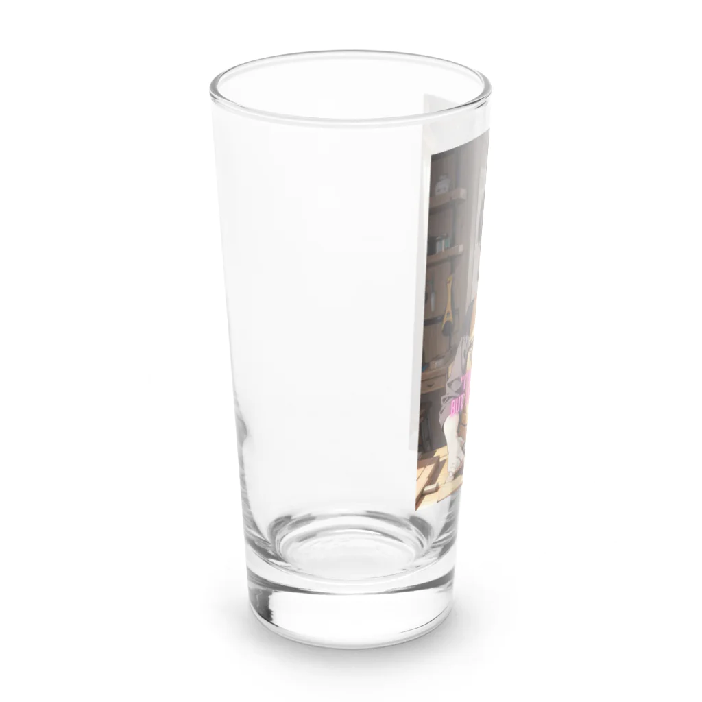 TSK11の"I'm a beginner, but I'll do my best!" Long Sized Water Glass :left