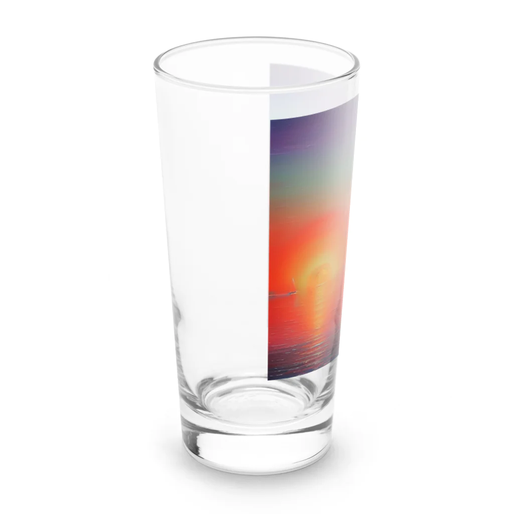 Rパンダ屋の飾れる夕焼けグッズ Long Sized Water Glass :left