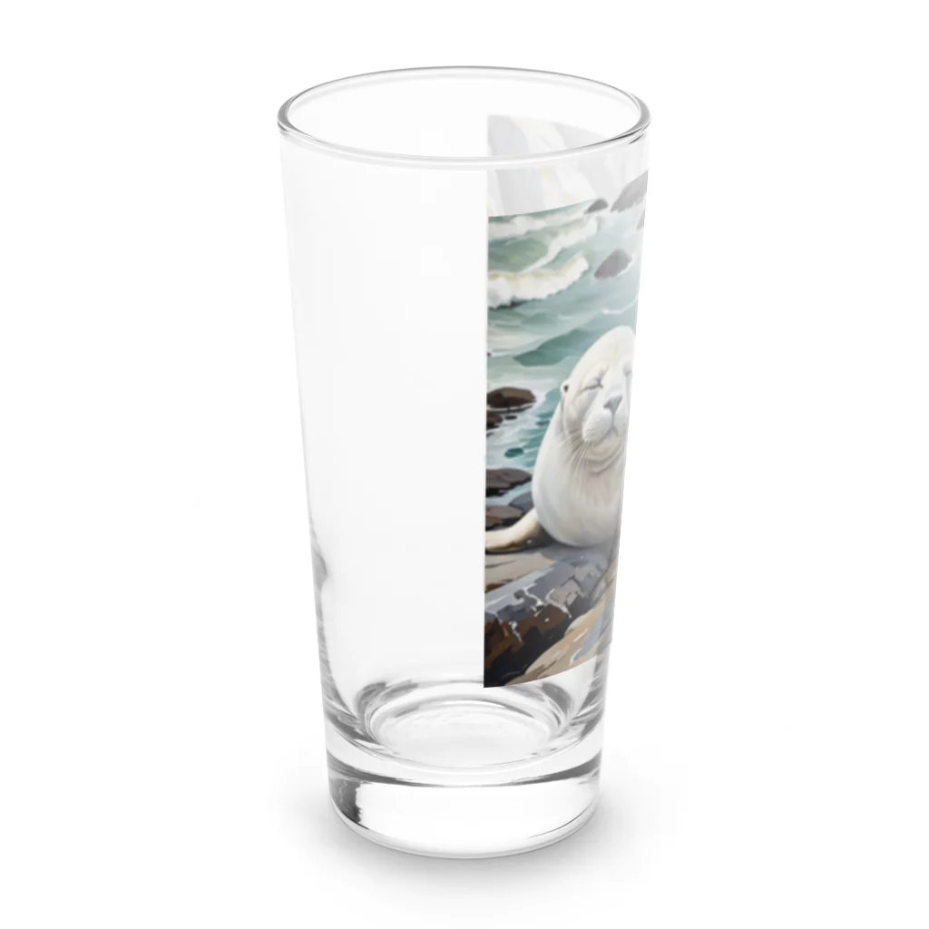 リキ製作所のアザラシのこの表情ｗ Long Sized Water Glass :left